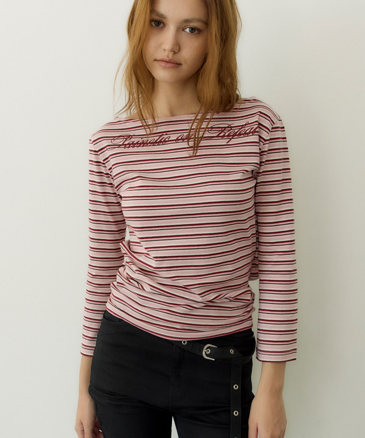 페이네틱(PAINETIC) Twist Back Stripe Tee