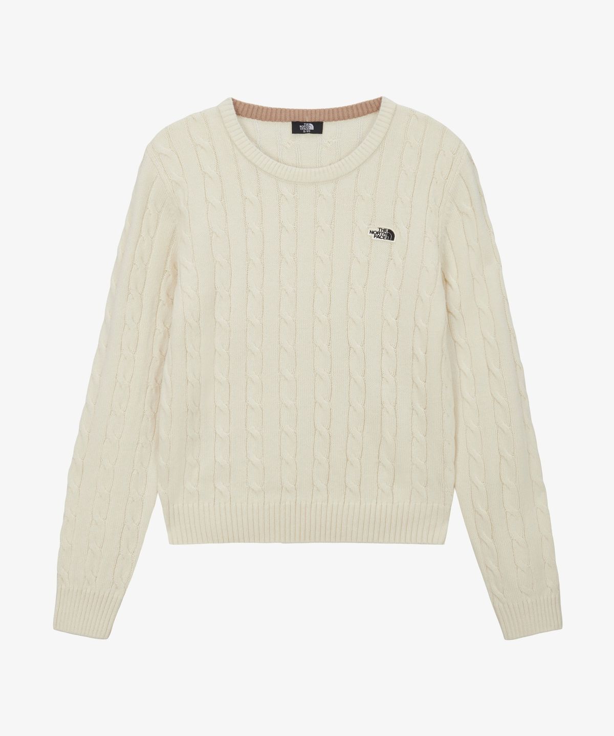 노스페이스(THE NORTH FACE) NT7AS82A 여성 케이블 스웨터 VANILLA