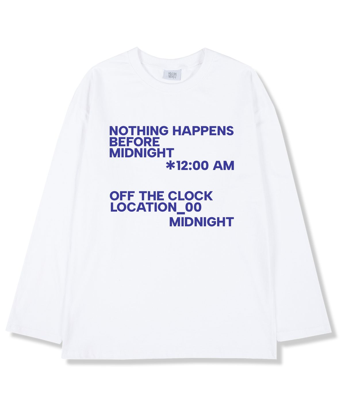 미드나잇12에이엠(MIDNIGHT12AM) 오프더클락 오버핏 긴팔티셔츠 3color