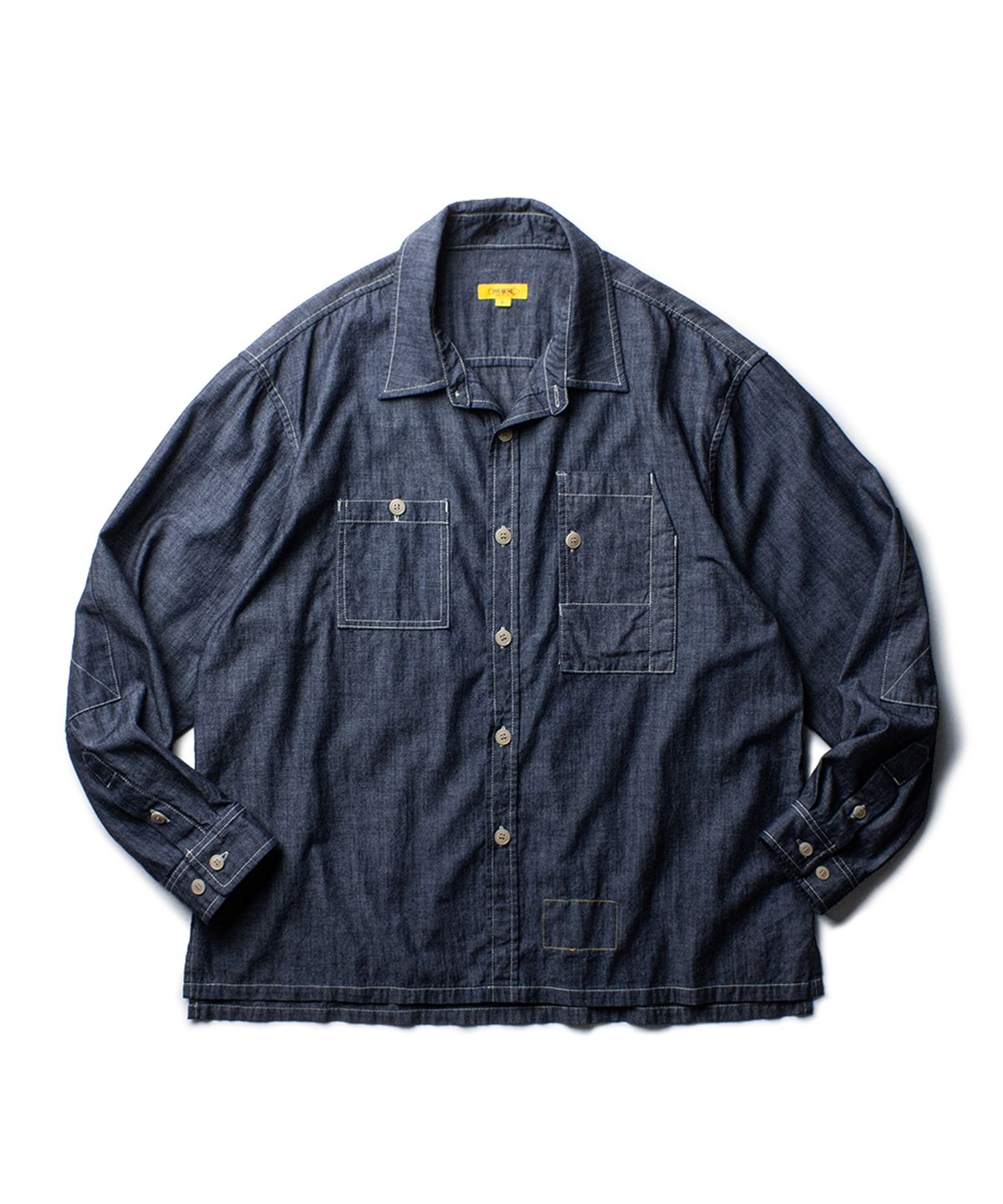 더 레스큐(THE RESQ) CHAMBRAY TEDDY OVERSHIRT [DARK INDIGO]