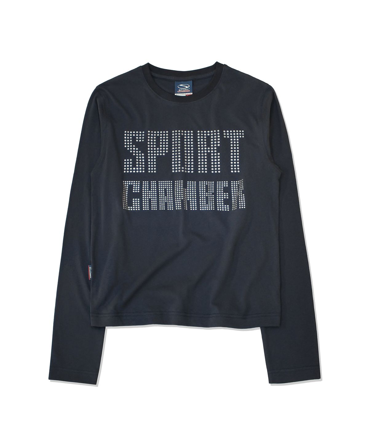 스포츠챔버(SPORT CHAMBER) SC 글리터 로고 티셔츠(블루이시 그레이)