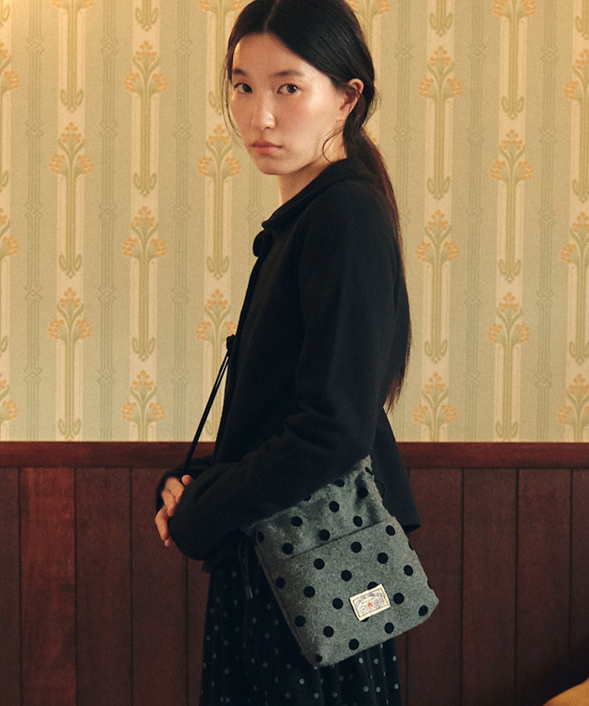 꼬모니노즈(COMONINOZ) [CN]DOT STRING BAG [2 COLOR]