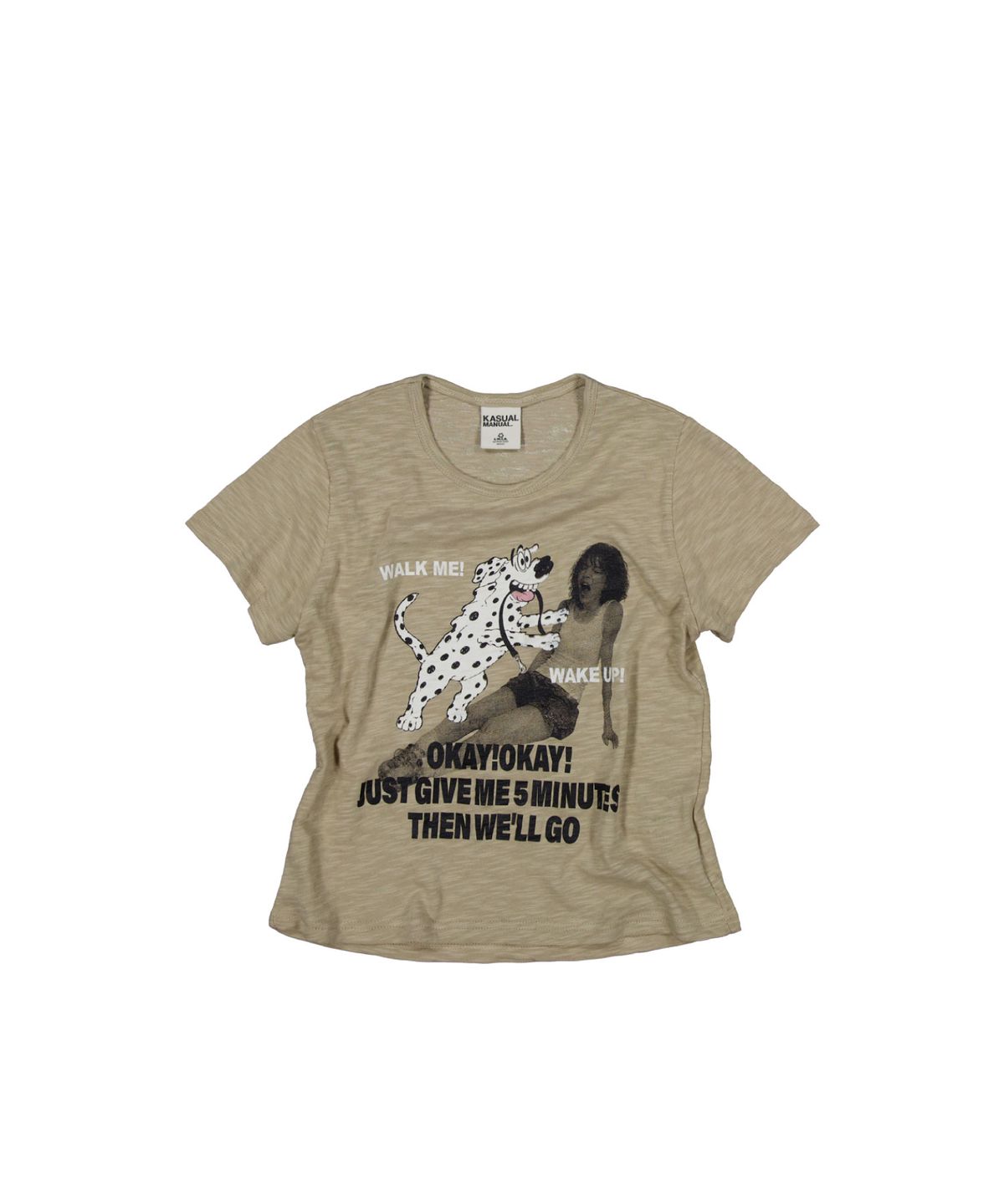 캐주얼 매뉴얼(KASUAL MANUAL) FIVE MORE MINUTES TEE-BEIGE