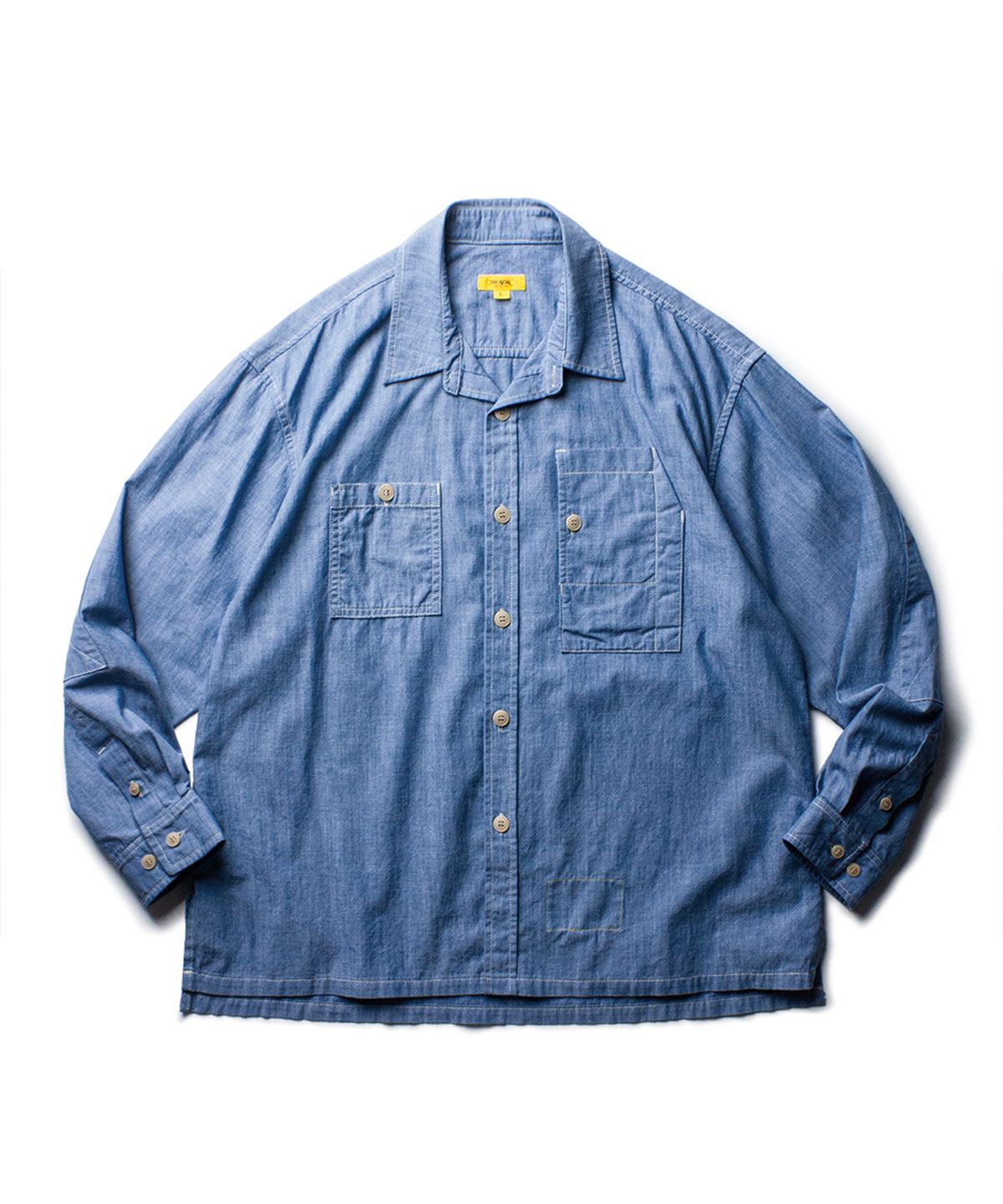 더 레스큐(THE RESQ) CHAMBRAY TEDDY OVERSHIRT [MILD INDIGO]