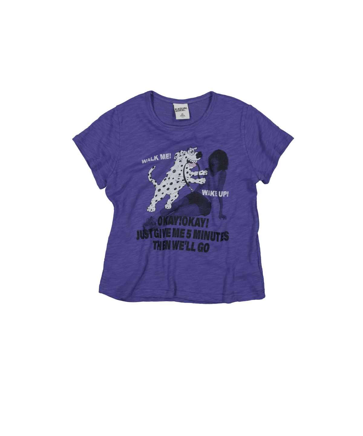 캐주얼 매뉴얼(KASUAL MANUAL) FIVE MORE MINUTES TEE-PURPLE