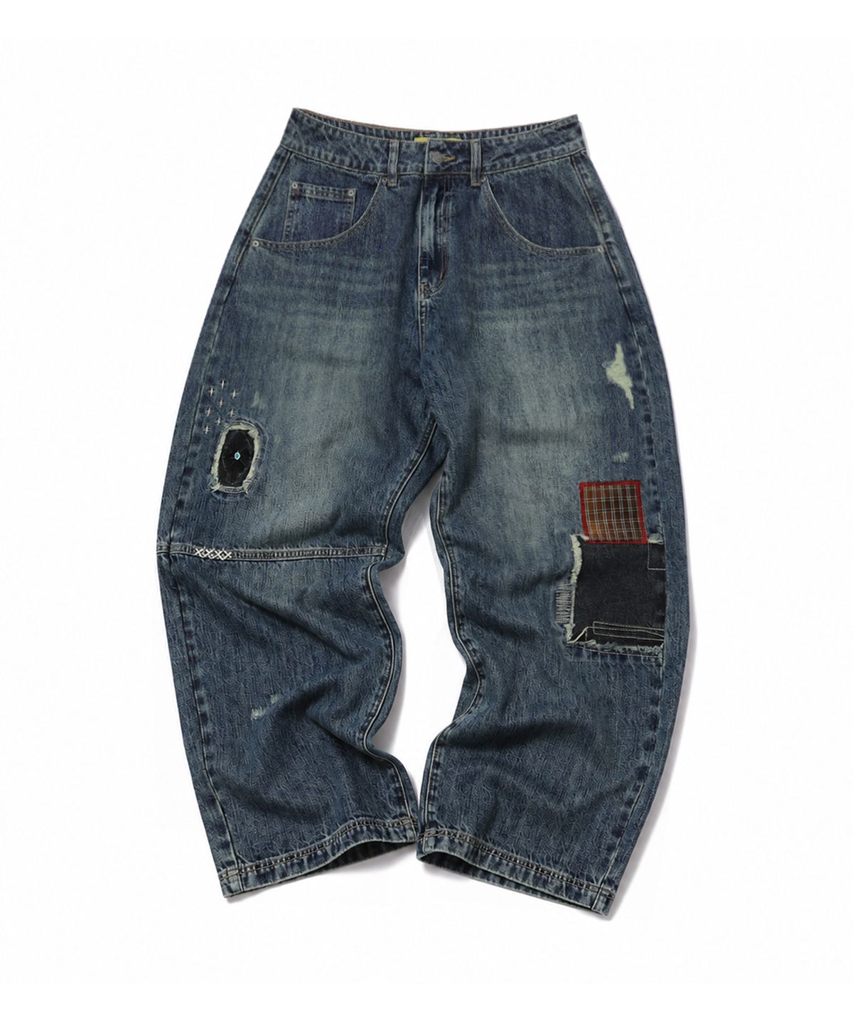 메인부스(MAINBOOTH) Repaired Denim Pants(BLUE)
