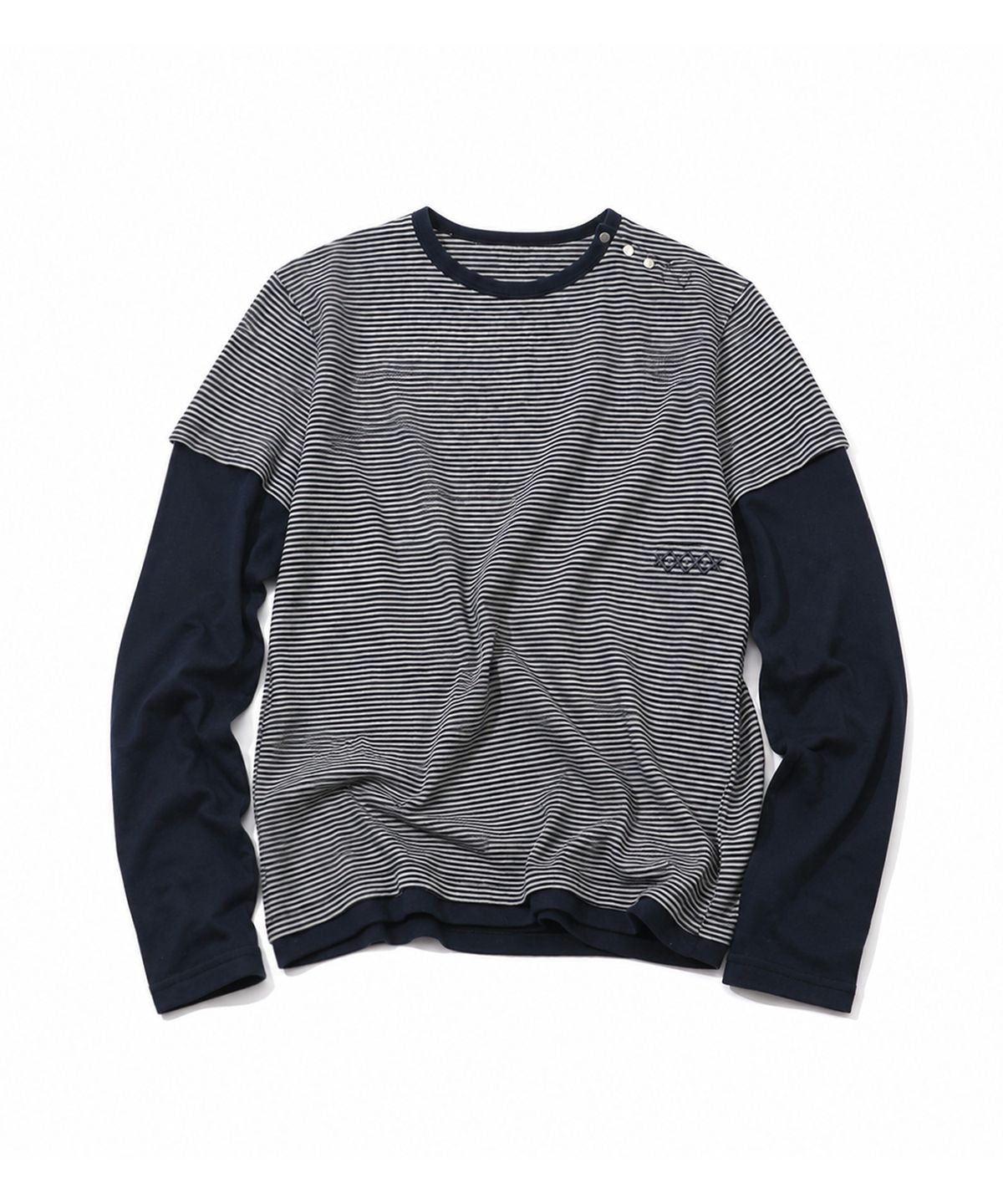 메인부스(MAINBOOTH) Layered Border T-shirt(NAVY)