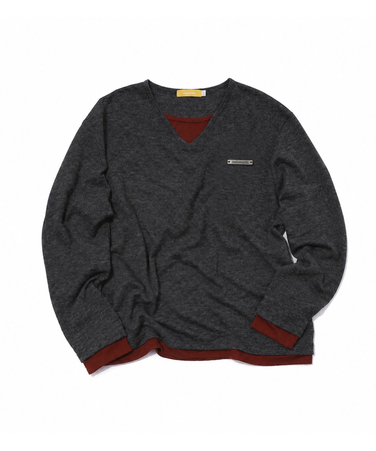 메인부스(MAINBOOTH) Comfort Layered Sweater(CHARCOAL)