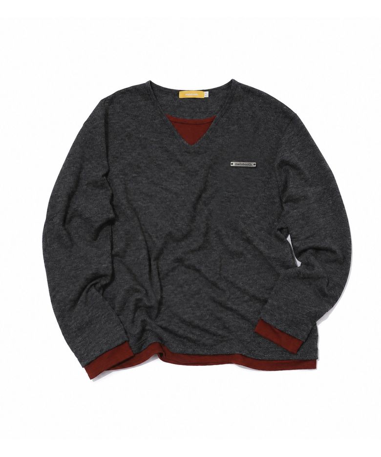 Comfort Layered Sweater(CHARCOAL)