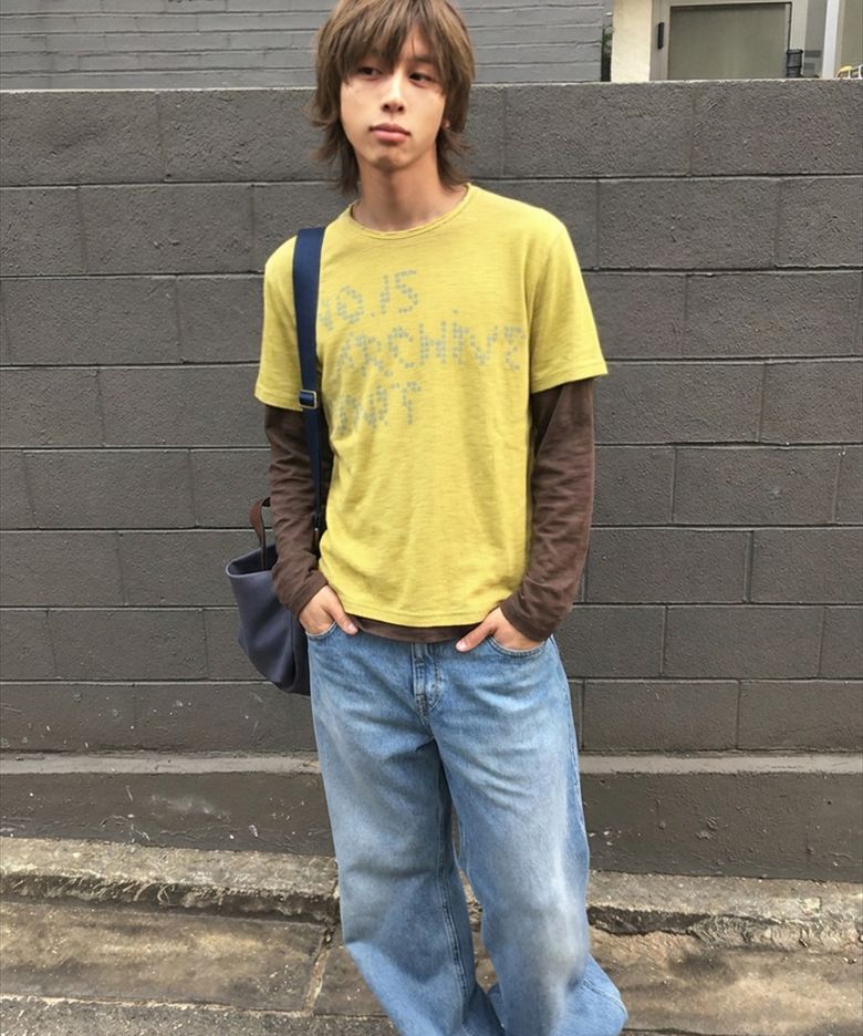 Archive Unit Layered T-shirt(YELLOW)