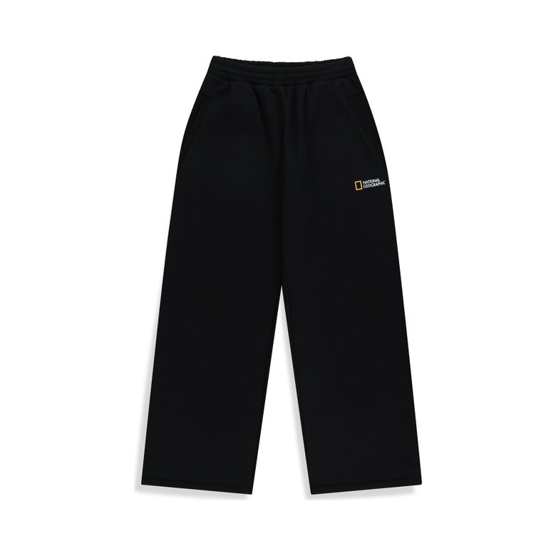 K254UPT020 루즈핏 니트 트레이닝 팬츠 (기모) CARBON BLACK