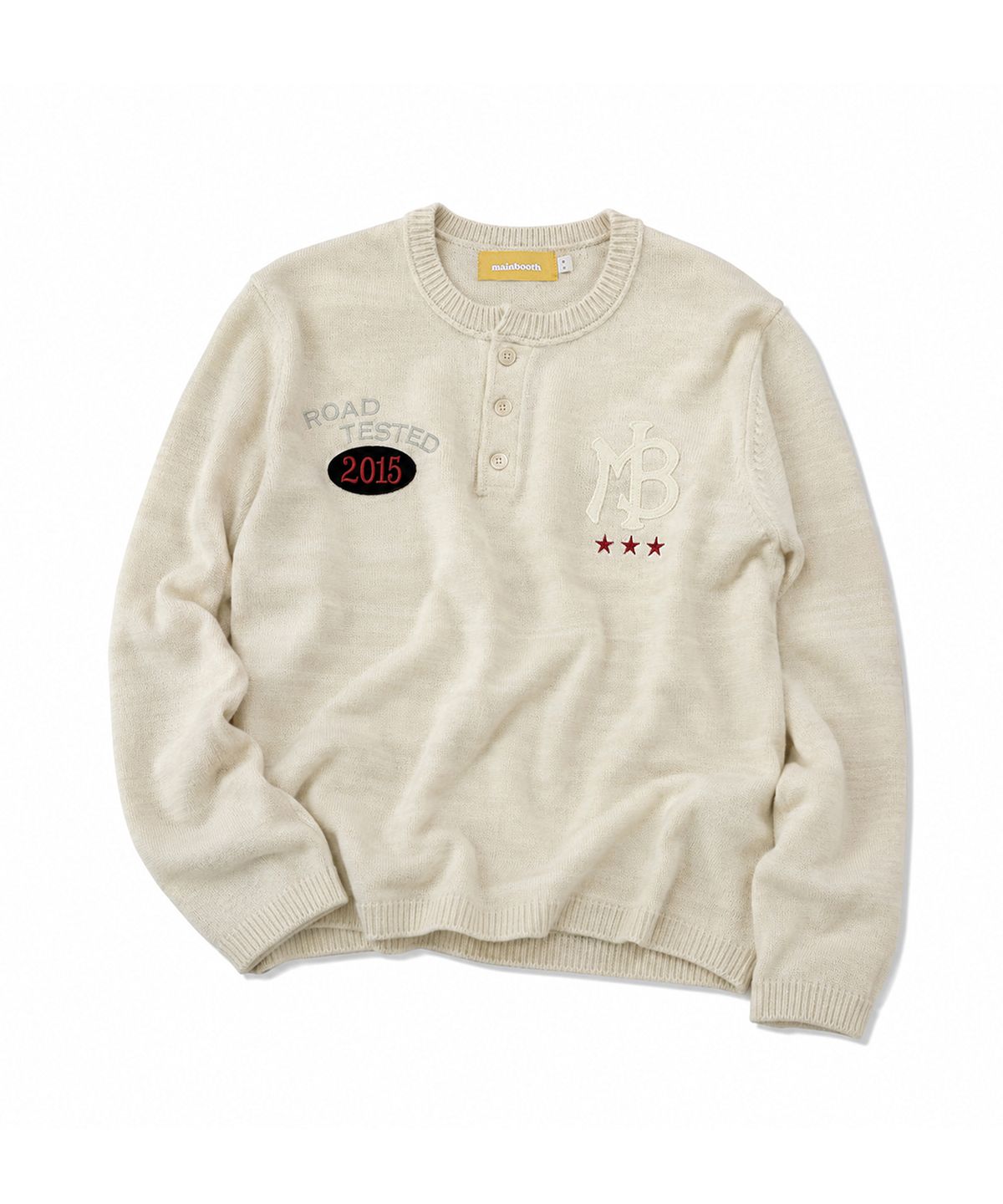 메인부스(MAINBOOTH) Heritage Henley Sweater(CREAM)