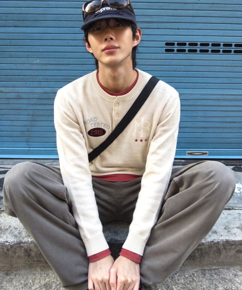 Heritage Henley Sweater(CREAM)