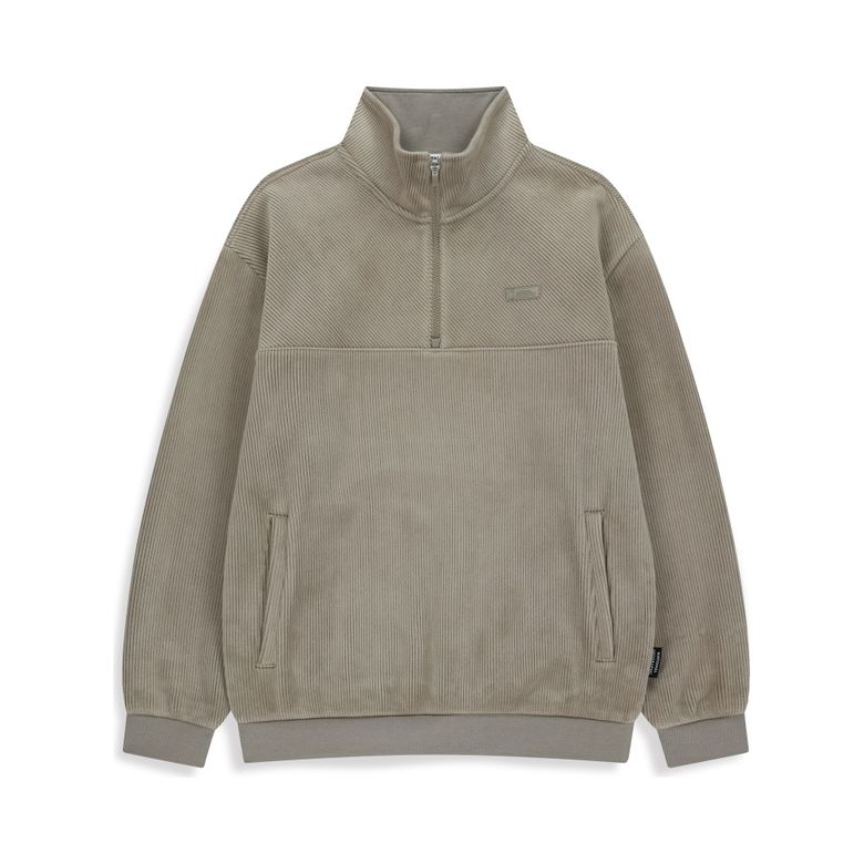 K254USW030 코듀로이 반집업 맨투맨 (기모) BEIGE