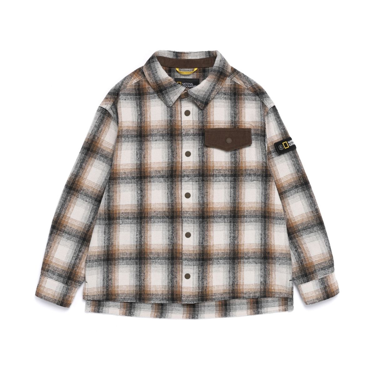 내셔널지오그래픽 키즈(NATIONAL GEOGRAPHIC KIDS) K254USH010 체크 셔츠 IVORY
