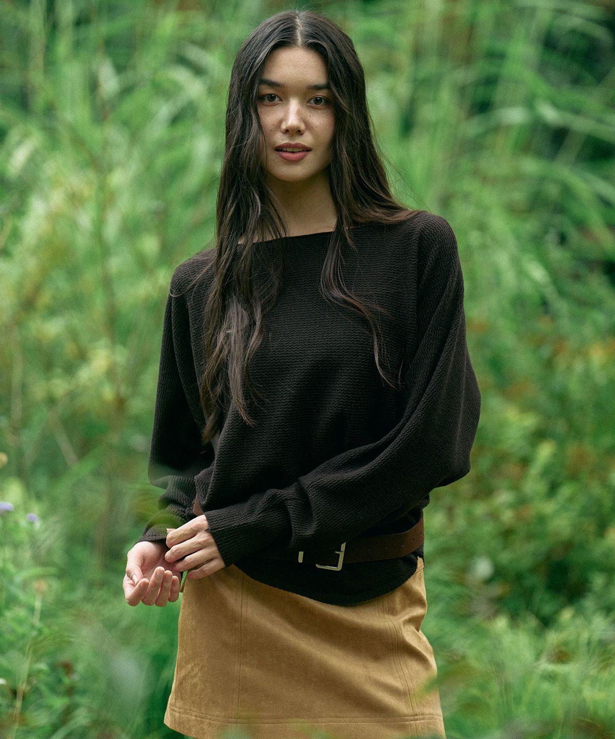 글로우노트(GLOWNOTE) Round Hem Boatneck Knit (4COLOR)