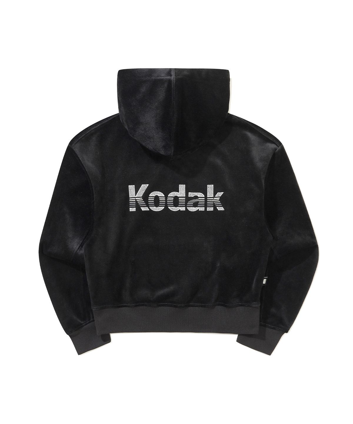 코닥(KODAK) 레인보우 벨벳 후드 티셔츠 우먼 BLACK