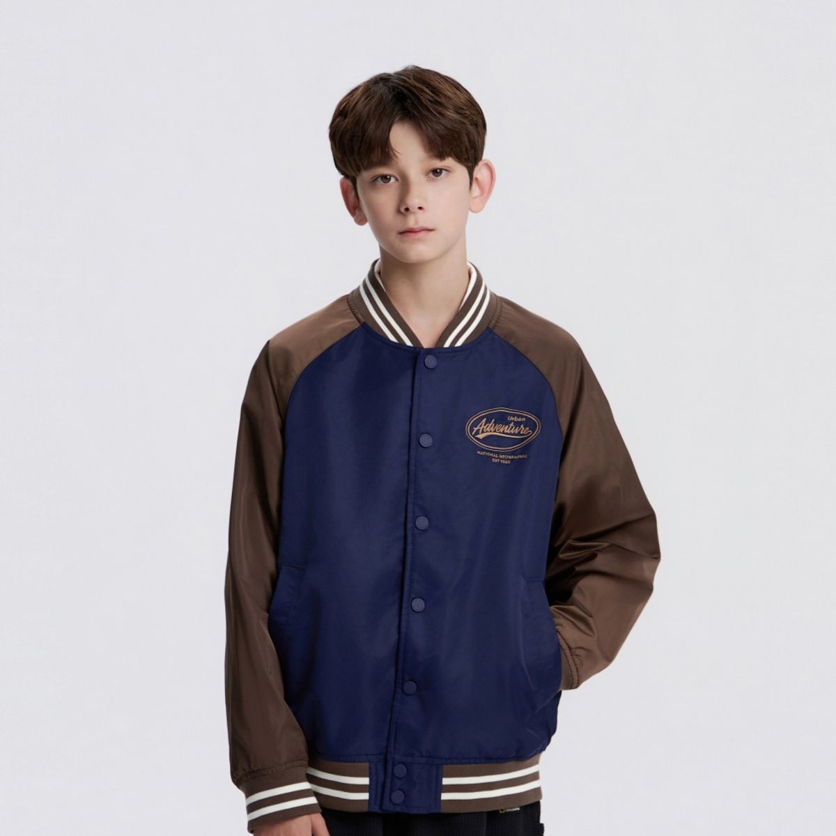 내셔널지오그래픽 키즈(NATIONAL GEOGRAPHIC KIDS) K253UJP020 바시티 스태디엄 점퍼 NAVY