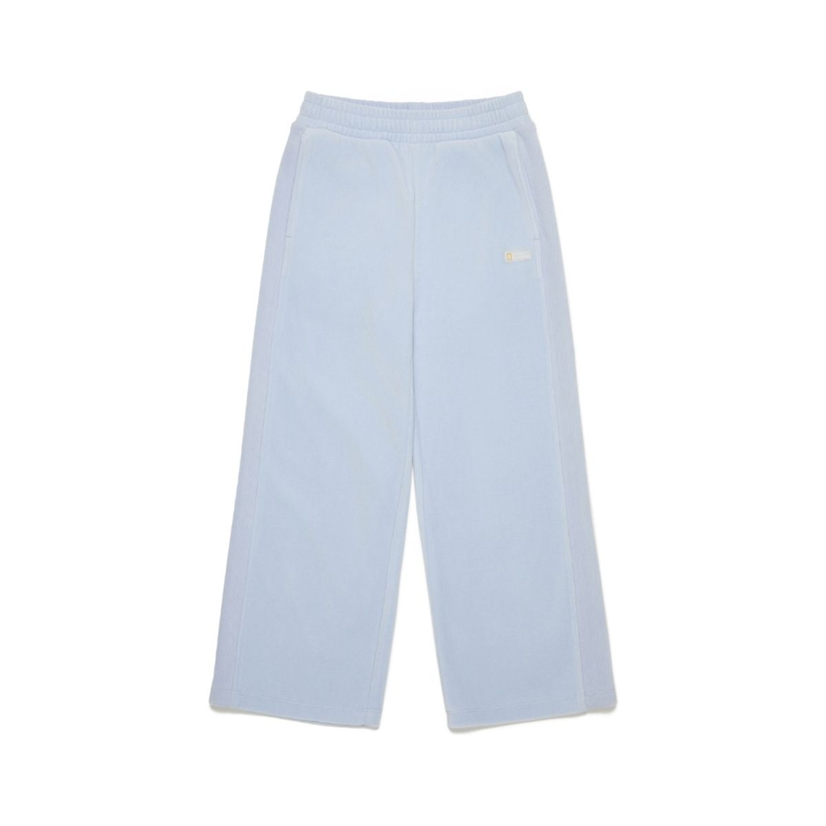 내셔널지오그래픽 키즈(NATIONAL GEOGRAPHIC KIDS) K254GPT040 여아 와이드핏 벨로아 트레이닝 팬츠 ICE BLUE