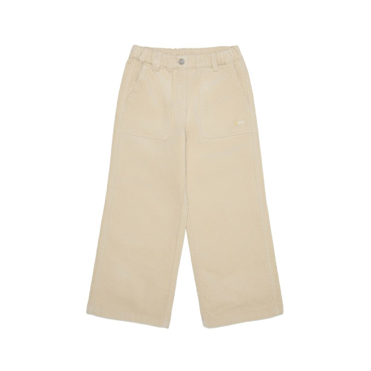 내셔널지오그래픽 키즈(NATIONAL GEOGRAPHIC KIDS) K254GPT030 여아 와이드핏 우븐 팬츠 (기모) L/BEIGE