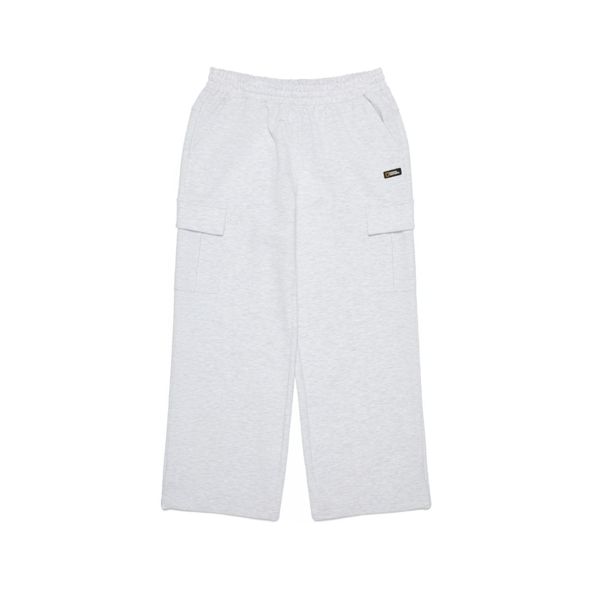 내셔널지오그래픽 키즈(NATIONAL GEOGRAPHIC KIDS) K253UPT050 루즈핏 니트 트레이닝 팬츠 WHITE MELANGE