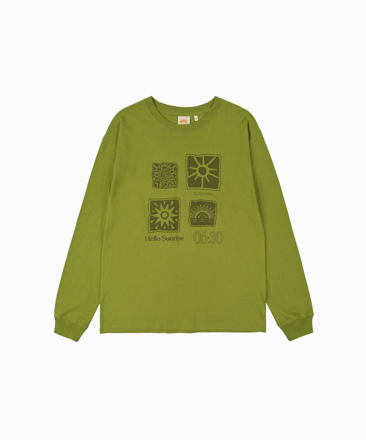 헬로 선라이즈(HELLO SUNRISE) Sun Stamp L/S Tee_Olive