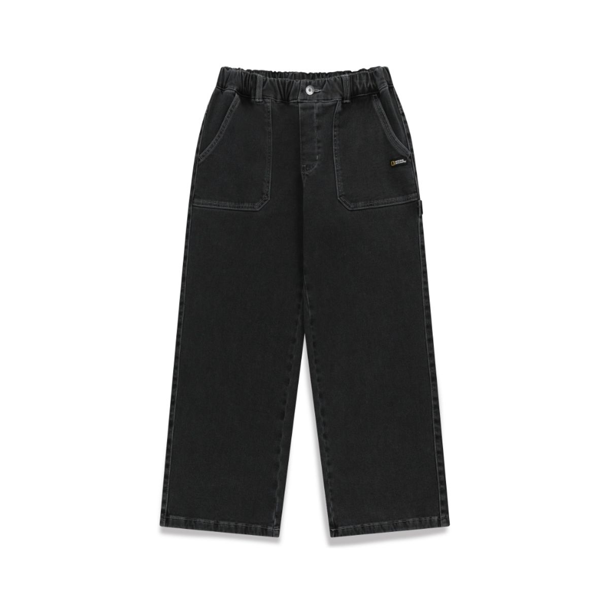 내셔널지오그래픽 키즈(NATIONAL GEOGRAPHIC KIDS) K254UPT080 데님 루즈핏 팬츠 (기모) D/GREY