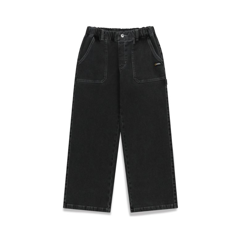 K254UPT080 데님 루즈핏 팬츠 (기모) D/GREY