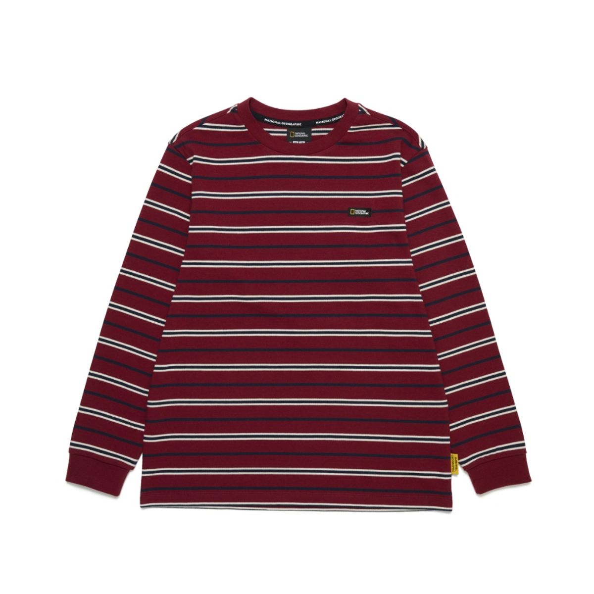 내셔널지오그래픽 키즈(NATIONAL GEOGRAPHIC KIDS) K253UTS020 스트라이프 티셔츠 WINE