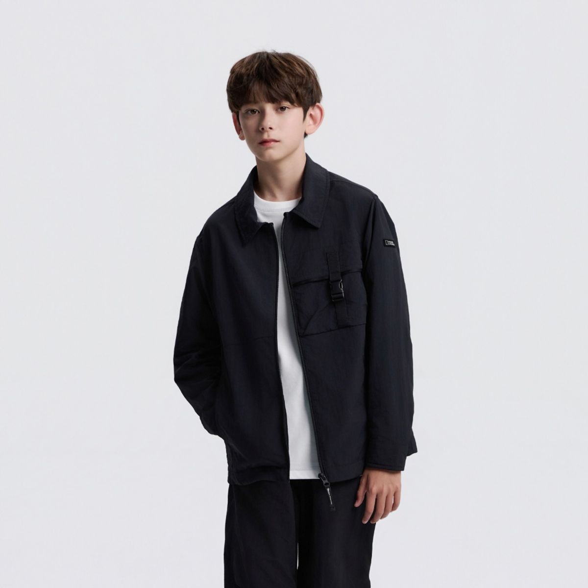 내셔널지오그래픽 키즈(NATIONAL GEOGRAPHIC KIDS) K253USH210 어드벤처 셔켓 CARBON BLACK