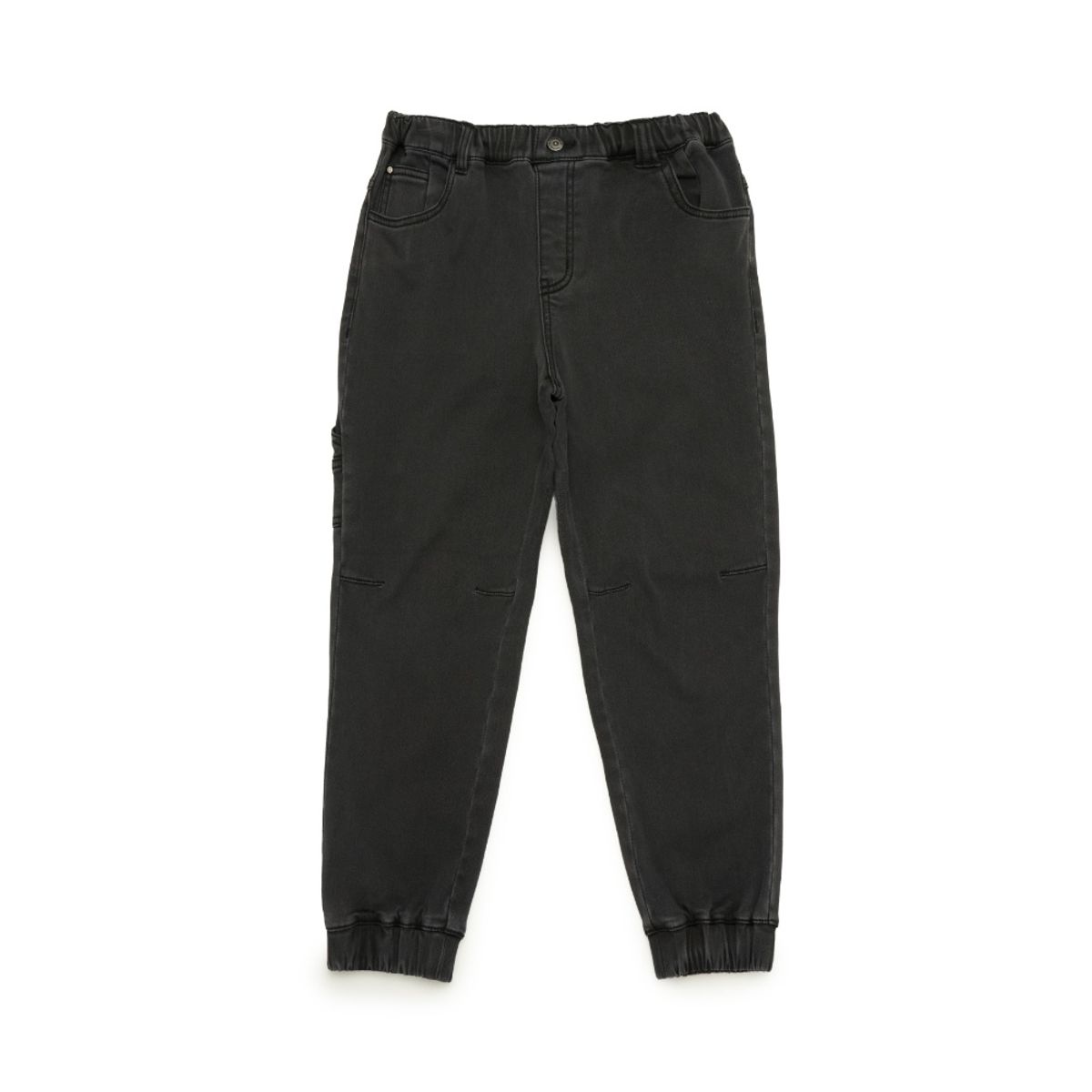 내셔널지오그래픽 키즈(NATIONAL GEOGRAPHIC KIDS) K244UPT020 데님 조거 팬츠(기모) CARBONBLACK