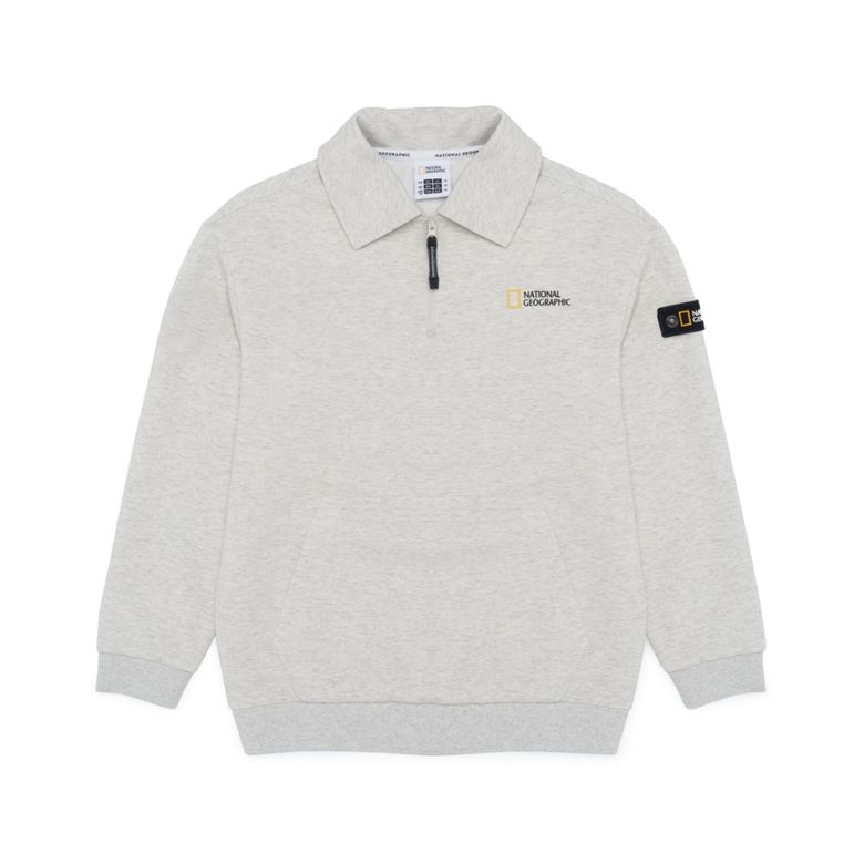 K243USW070 ESG 반집업 맨투맨 OATMEAL