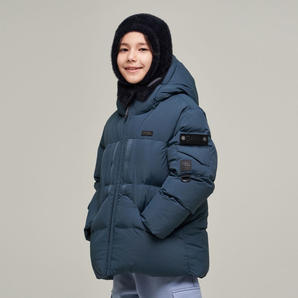 내셔널지오그래픽 키즈(NATIONAL GEOGRAPHIC KIDS) K244UDW210 어드벤처 매너티 덕 다운 점퍼 TBLUE