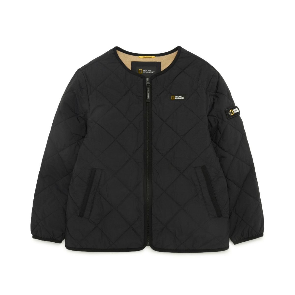 내셔널지오그래픽 키즈(NATIONAL GEOGRAPHIC KIDS) K234UPD010 퀼팅 라운드넥 패딩 자켓 CARBONBLACK