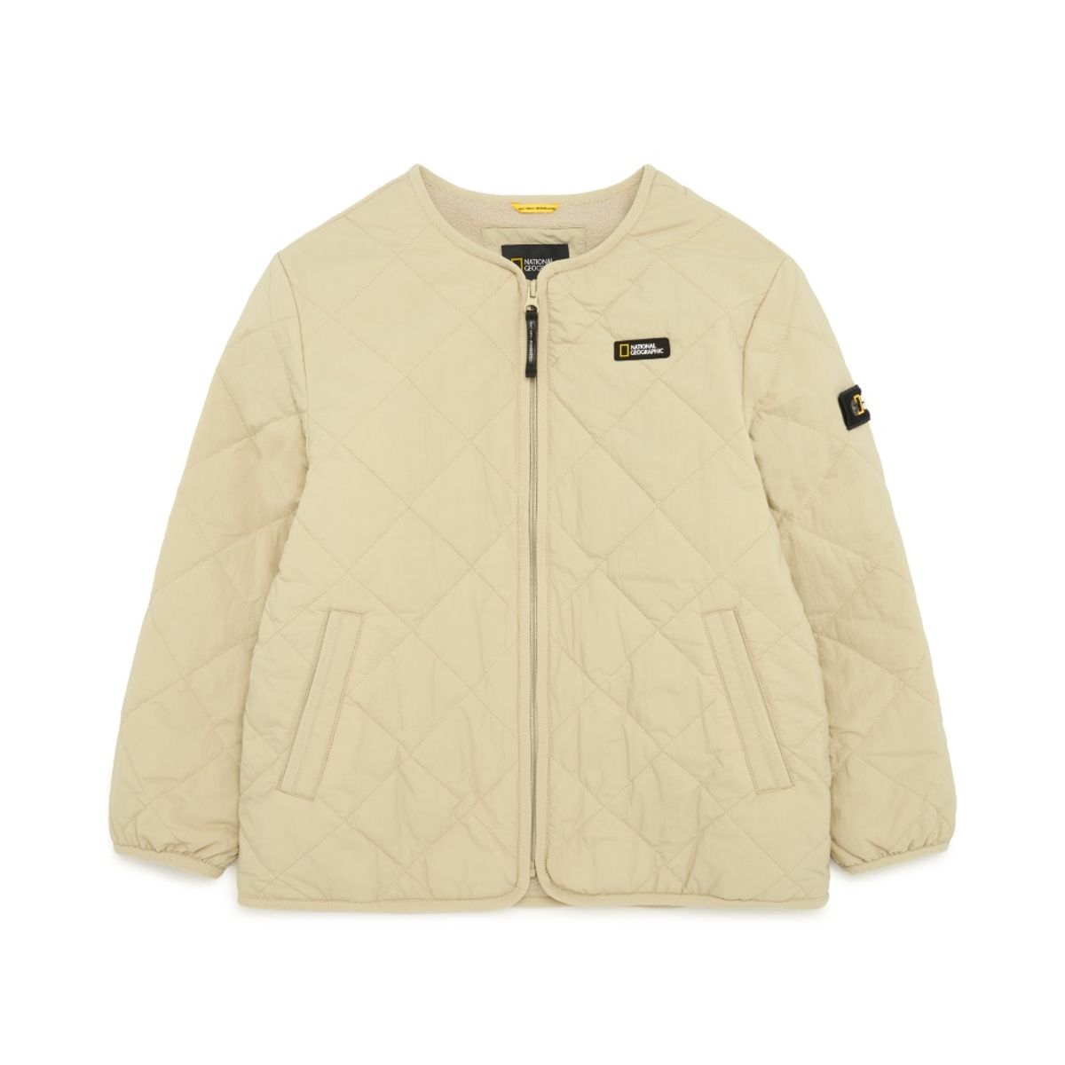 내셔널지오그래픽 키즈(NATIONAL GEOGRAPHIC KIDS) K234UPD010 퀼팅 라운드넥 패딩 자켓 LBEIGE