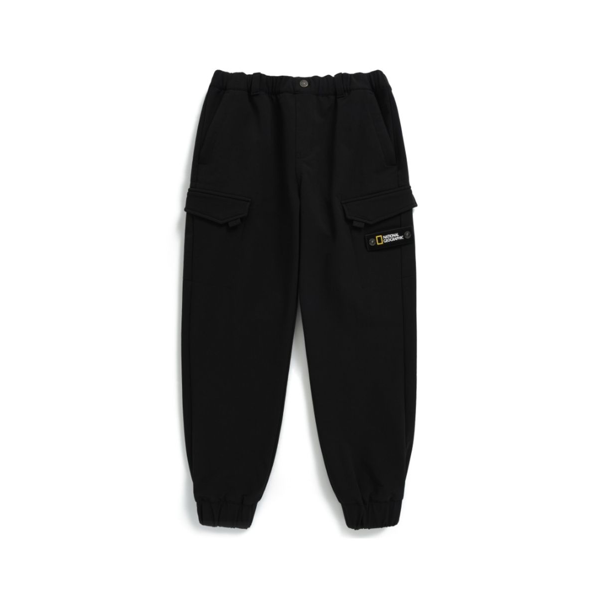 내셔널지오그래픽 키즈(NATIONAL GEOGRAPHIC KIDS) K234UPT130 포켓 우븐 트레이닝 조거 팬츠(기모) CARBONBLACK