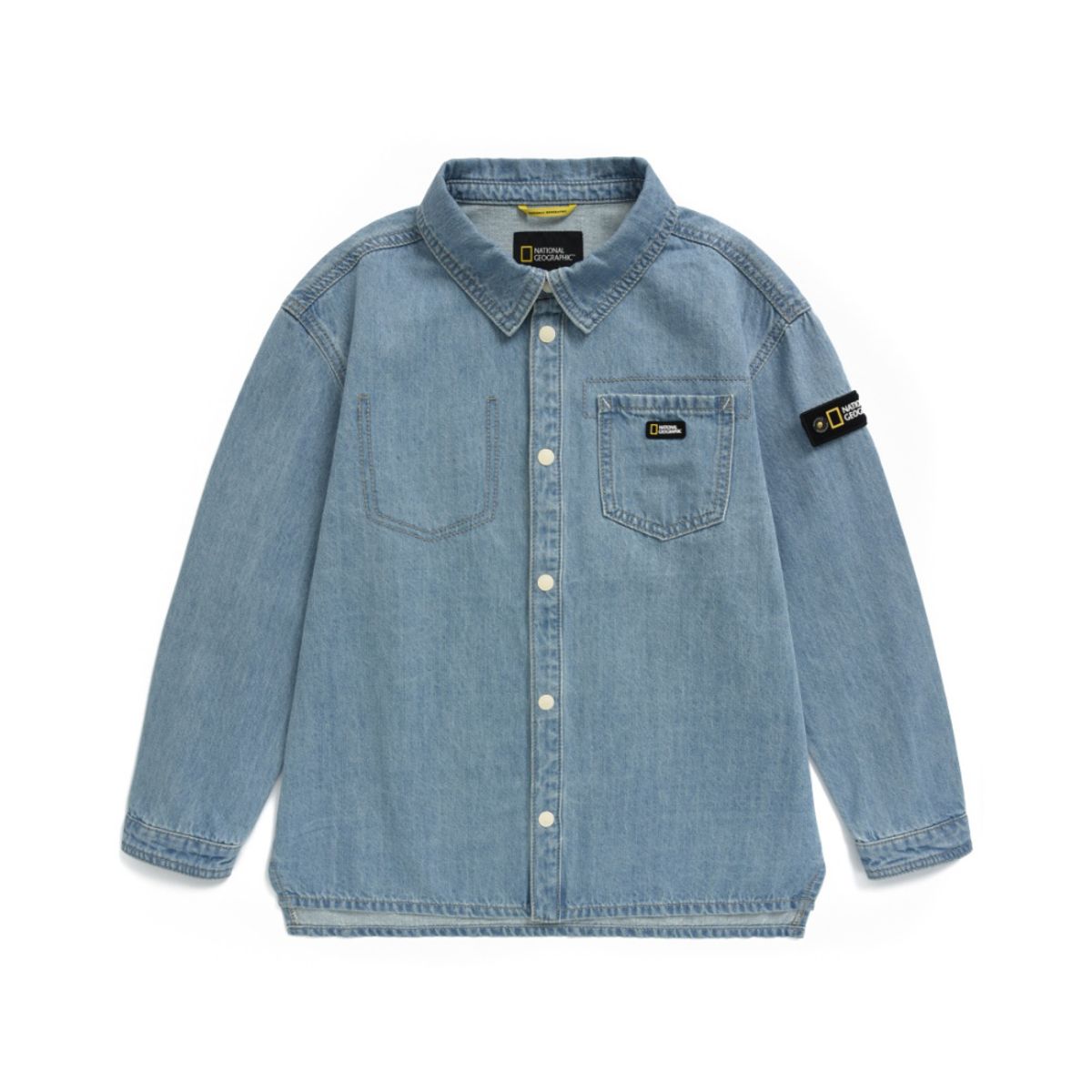 내셔널지오그래픽 키즈(NATIONAL GEOGRAPHIC KIDS) K233USH030 데님 셔츠 LBLUE