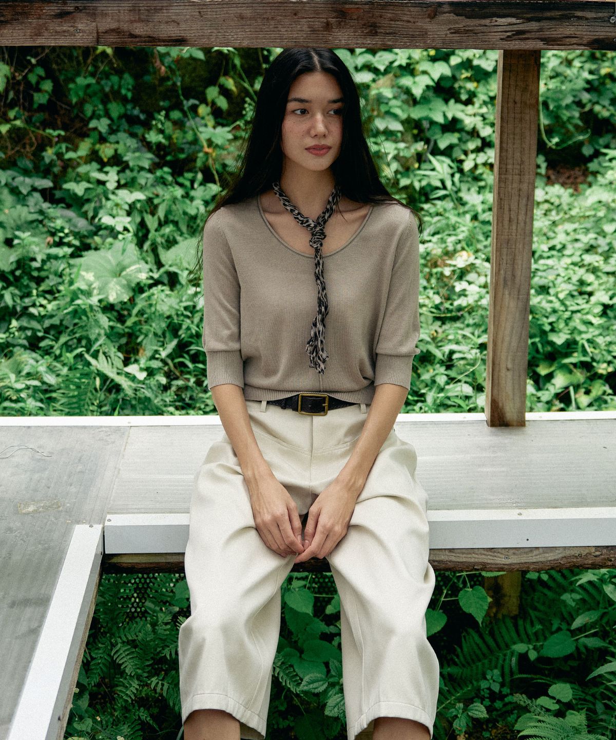 글로우노트(GLOWNOTE) Soft Drape 5-Sleeve Knit (3COLOR)