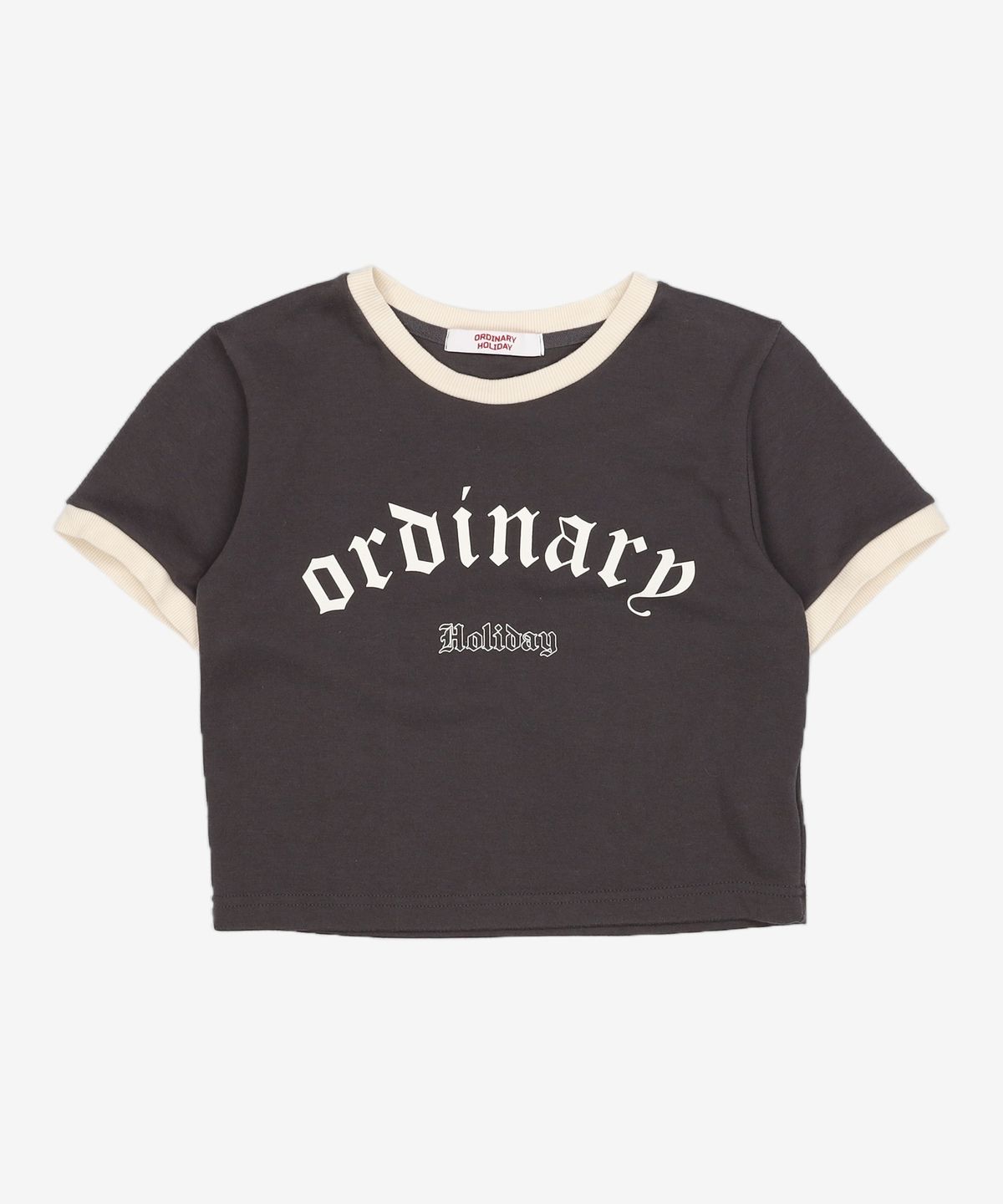 오디너리 홀리데이(ORDINARY HOLIDAY) 양면 반팔 티셔츠 [CHARCOAL] XS