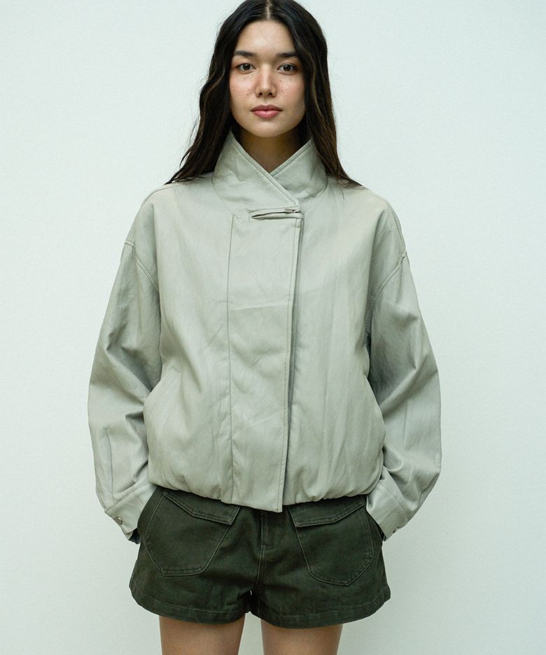 GLOW Fog Leather Jumper (2COLOR)