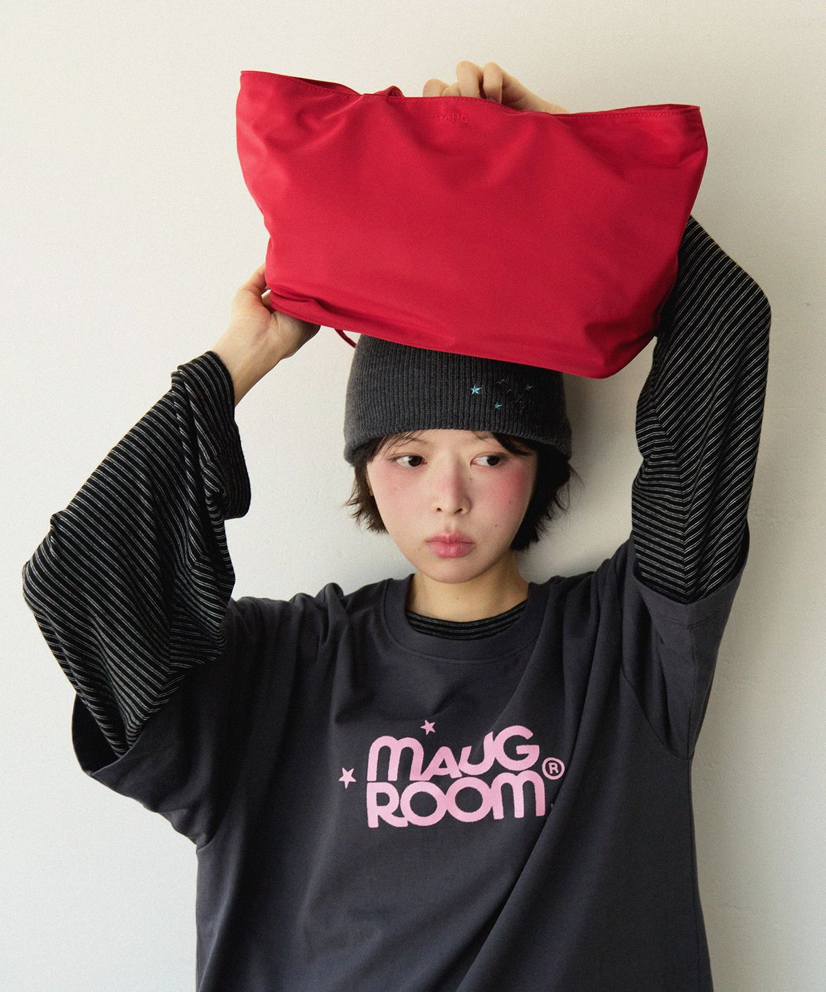 마우그(MAUG) 온 어데이 숄더백 레드