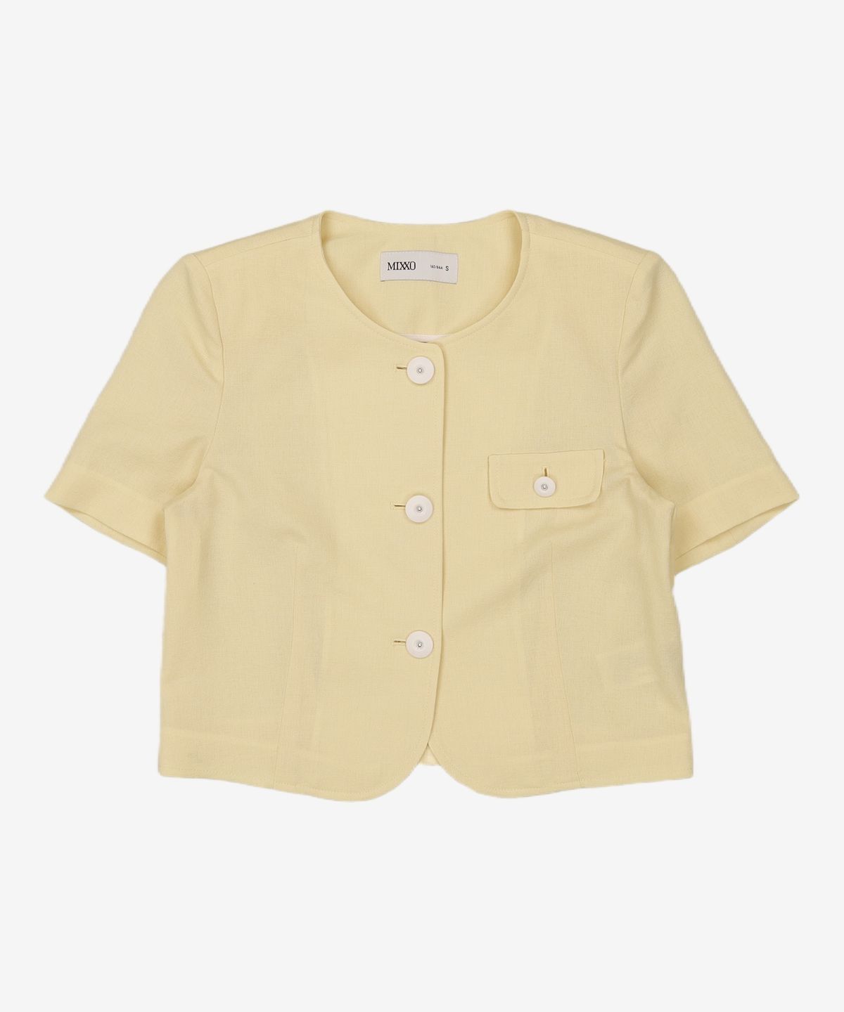 미쏘(MIXXO) 라운드넥 반팔 자켓_MIWJKD71PG S