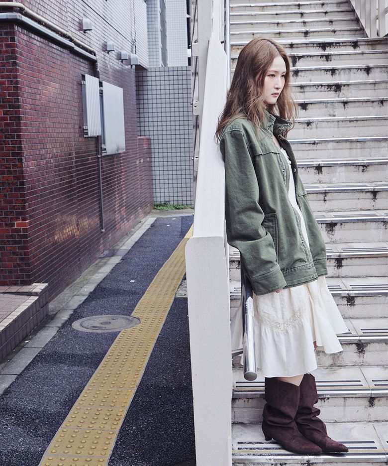 VINTAGE WASHED WORK JACKET_KHAKI