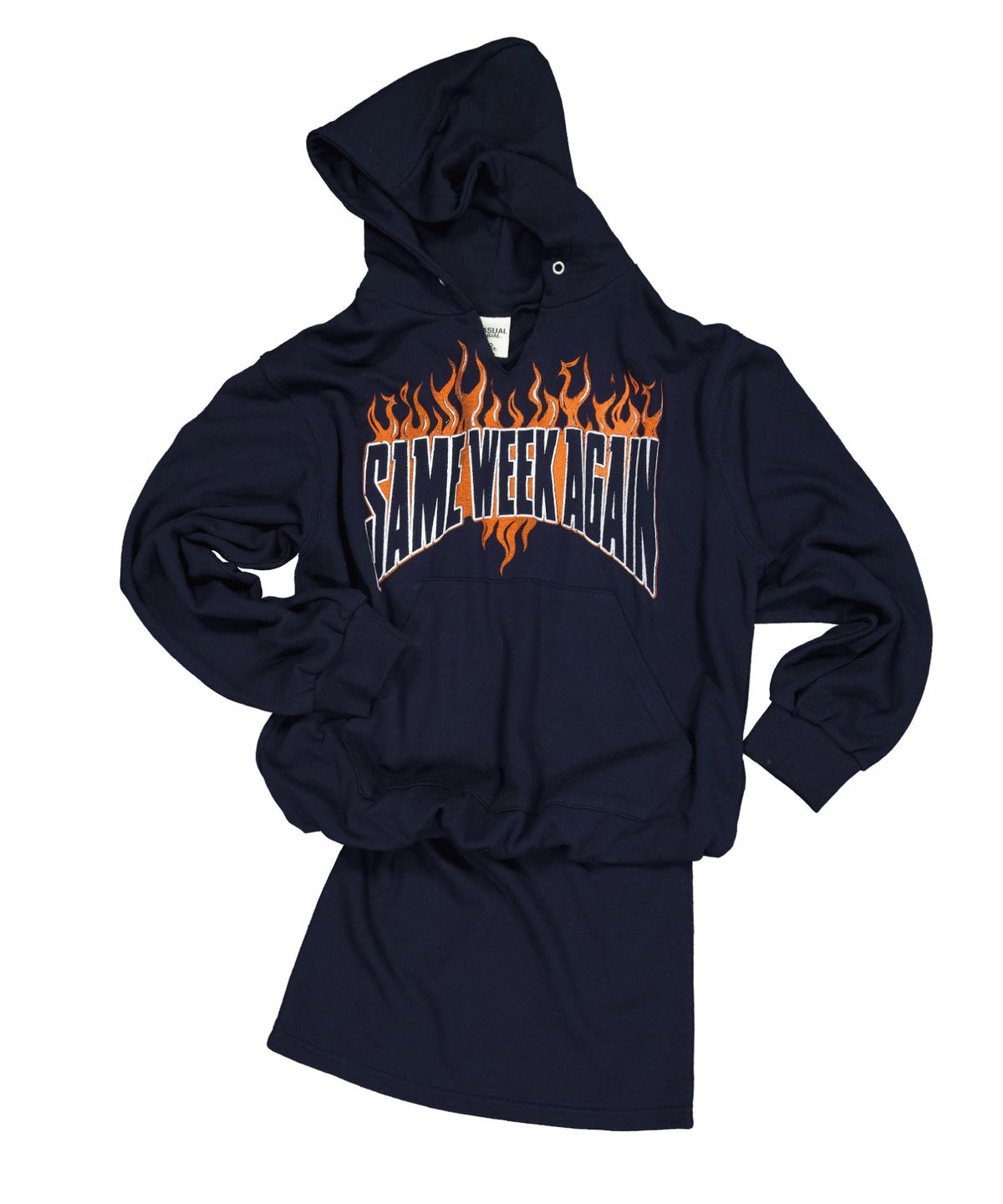캐주얼 매뉴얼(KASUAL MANUAL) SAME WEEK AGAIN HOODIE DRESS-NAVY