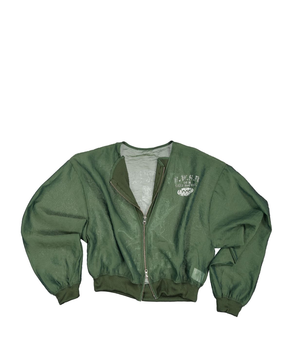 캐주얼 매뉴얼(KASUAL MANUAL) OVERTIME SHEER ZIP-UP-KHAKI