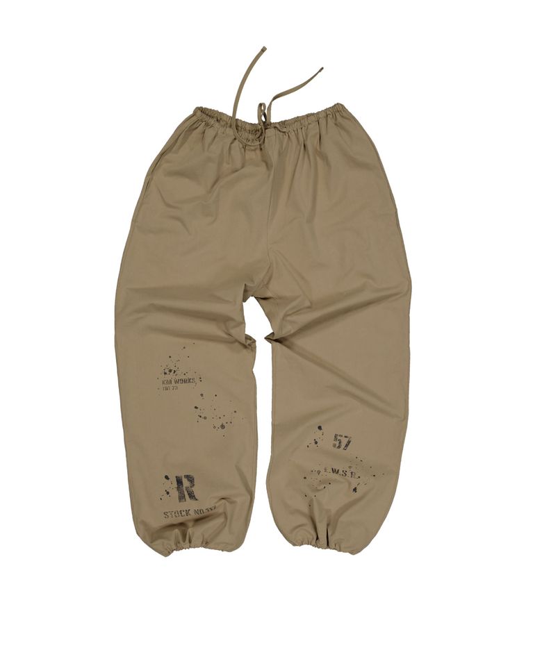 STOCK NO.777 DRAWSTRING PANTS-BEIGE