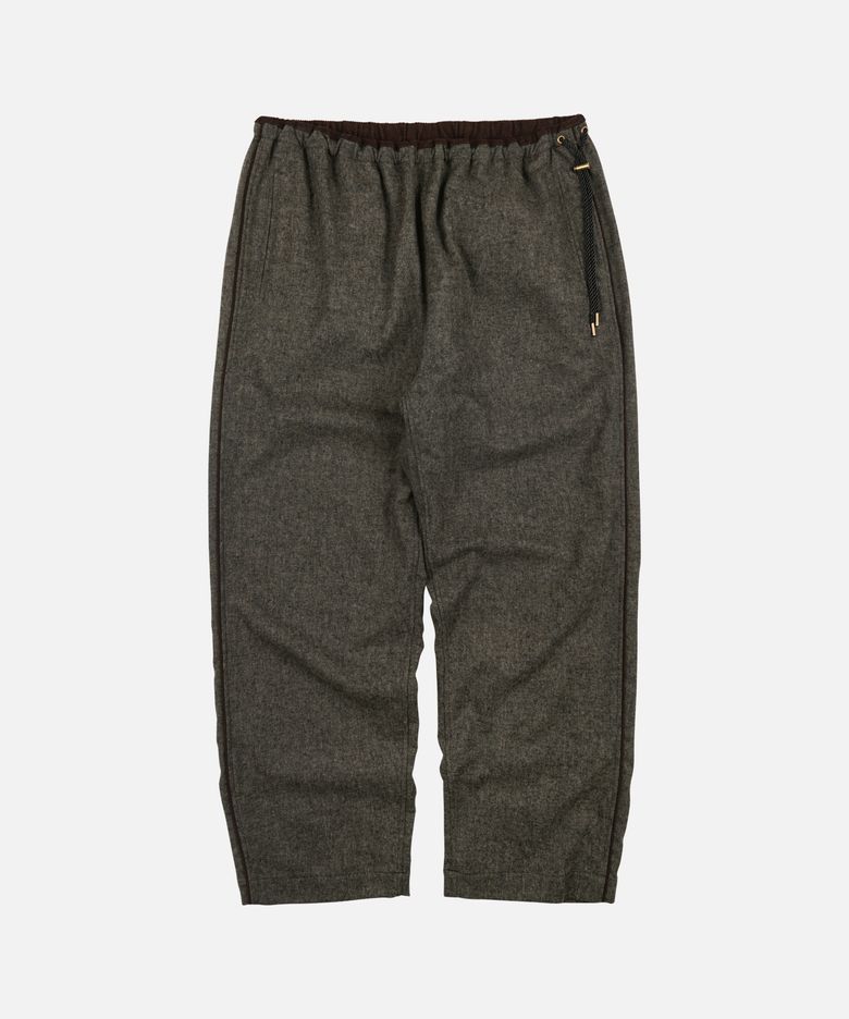WOOL EASY PANTS _ FOREST BLACK
