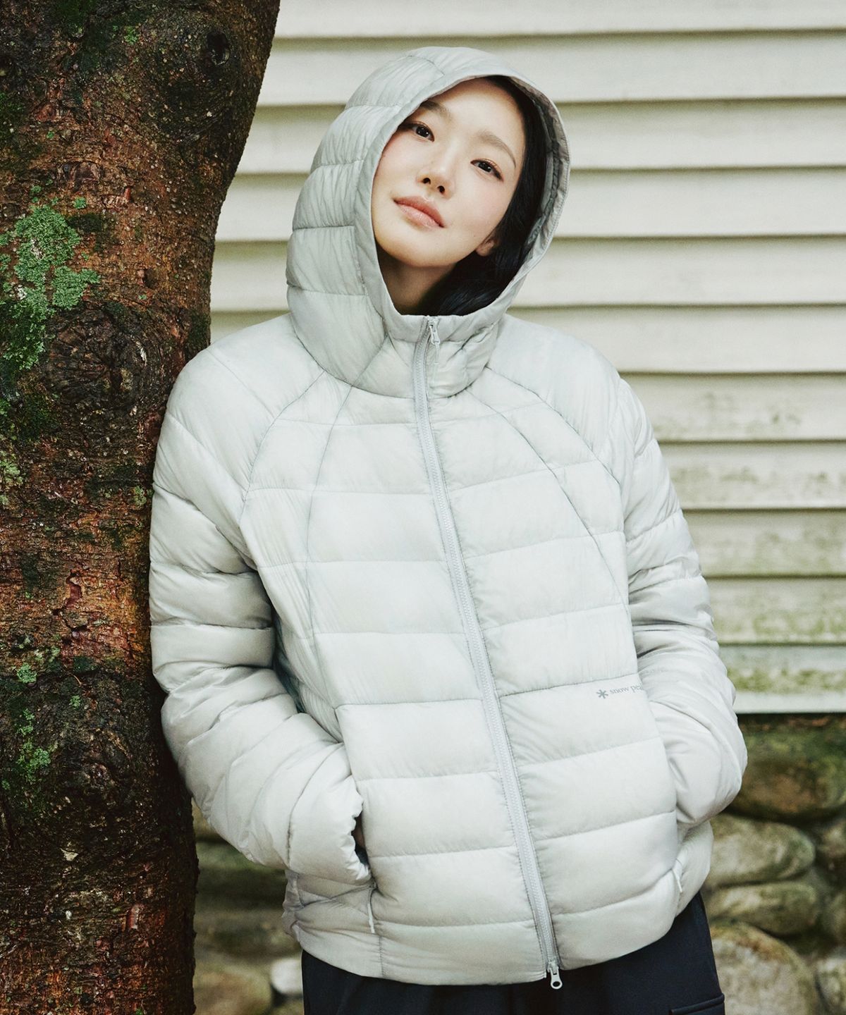 스노우피크 어패럴(SNOWPEAK APPAREL) 에어클라우드 여성 10D 경량 구스 다운 자켓 Ice (S26WWTDJ71) Gray