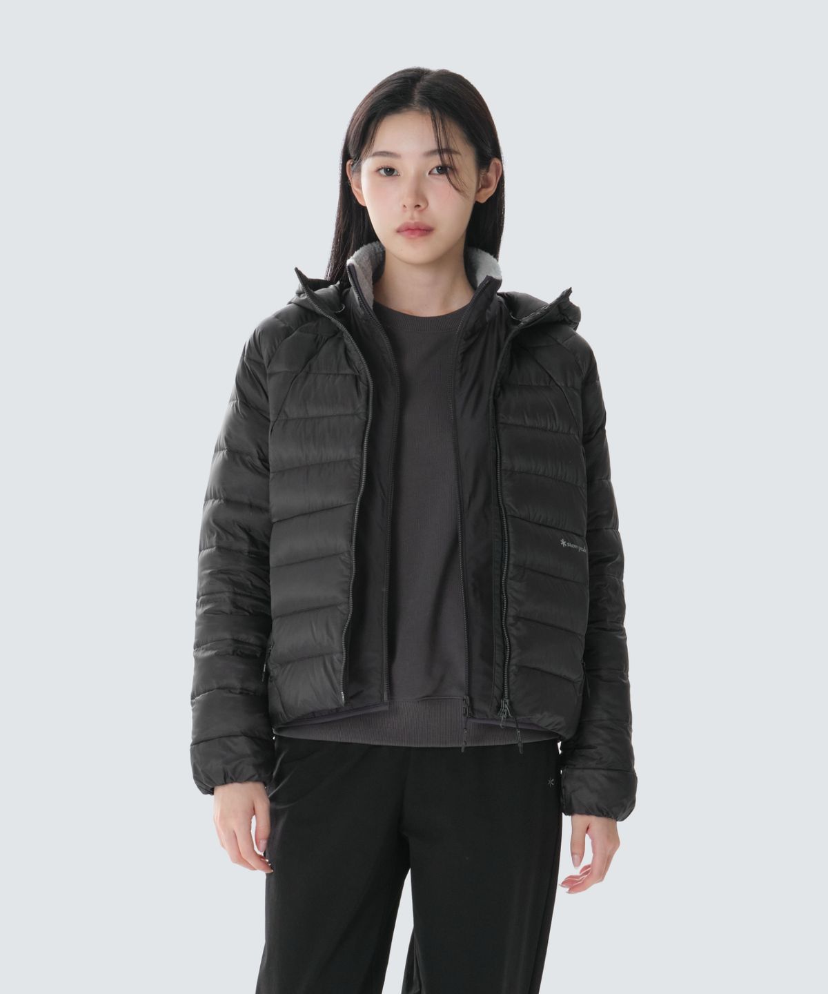 스노우피크 어패럴(SNOWPEAK APPAREL) 에어클라우드 여성 10D 경량 구스 다운 자켓 (S26WWTDJ71) Charcoal