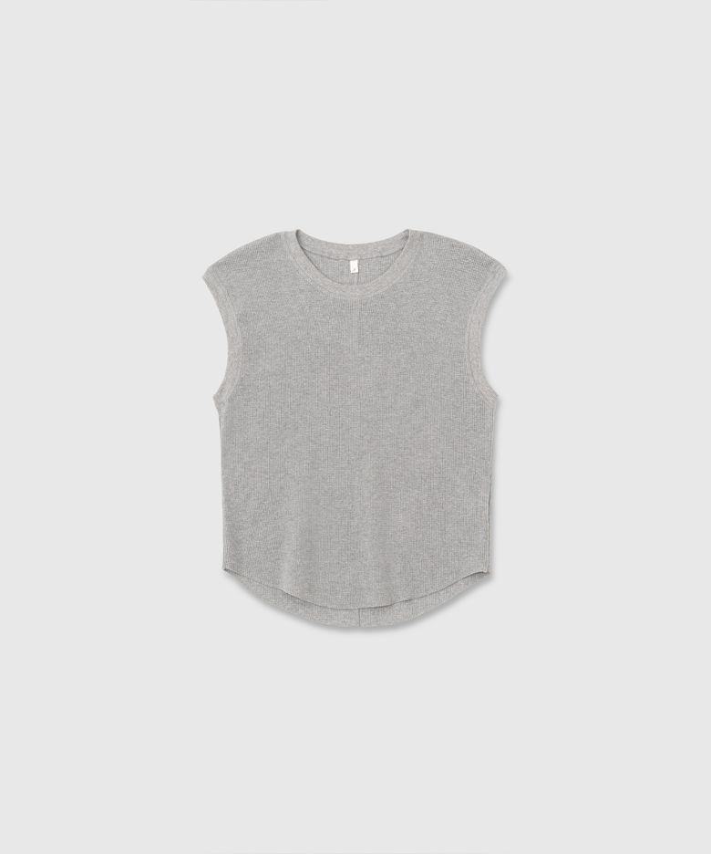 Waffle vest (Melange gray)